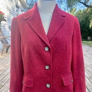Vintage L.L. Bean Red Tweed Blazer – Size Medium